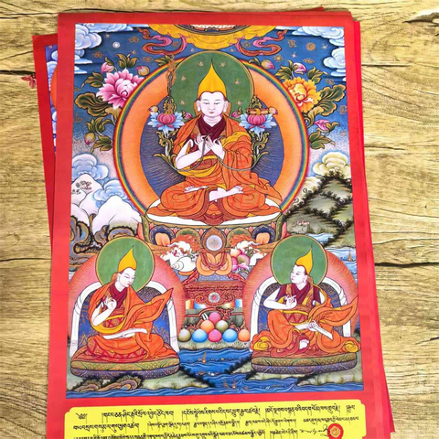 Tranh Thangka màu Thập Thế Ban Thiền Lạt Ma – bản duyệt năm 1985, phát hành năm 1985 – mỗi bộ 11 tờ – ấn phẩm sưu tầm