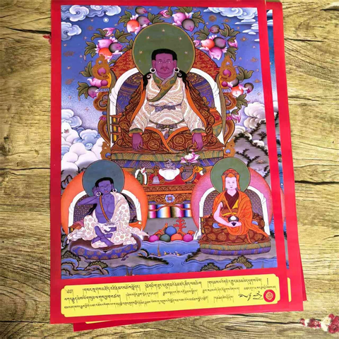 Tranh Thangka màu Thập Thế Ban Thiền Lạt Ma – bản duyệt năm 1985, phát hành năm 1985 – mỗi bộ 11 tờ – ấn phẩm sưu tầm