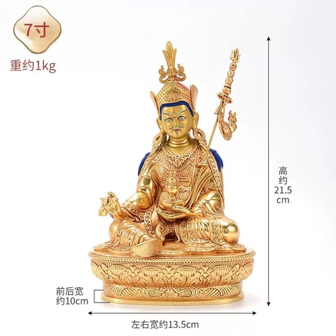 Tôn tượng Ngài Liên Hoa Sinh mạ vàng