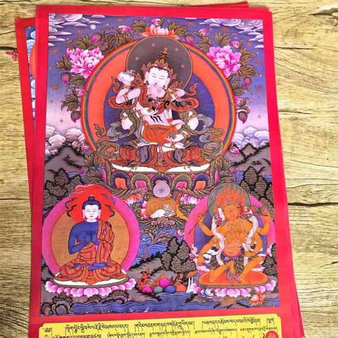 Tranh Thangka màu Thập Thế Ban Thiền Lạt Ma – bản duyệt năm 1985, phát hành năm 1985 – mỗi bộ 11 tờ – ấn phẩm sưu tầm