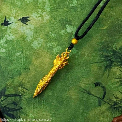 mặt dây hộ thân Sa Kim phong cách Tạng | Đại Bàng Kim Sí Điểu – Phổ Ba Kim Cang Chử hàng phục