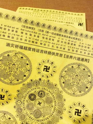 Pháp phẩm cầu phúc cát tường – Thư nguyện cầu, phẩm vật chiêu tài, giấy Mạn-đà-la và Mạn-đà-la Lục Đạo