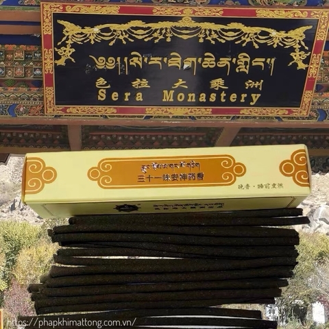 Nhang thảo dược Tây Tạng Sera 31 hương vị, nhang thảo dược Tây Tạng đóng hộp nhỏ, nhang thảo dược nguyên chất Tây Tạng