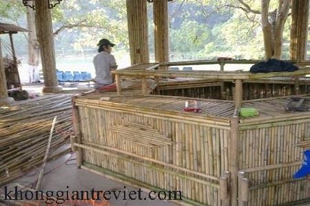 Mẫu ốp tre trúc các nhà hàng quán bar 06