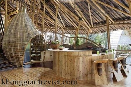 Mẫu nhà tre ốp trúc