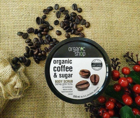 KEM TẨY TẾ BÀO CHẾT TOÀN THÂN ORGANIC SHOP - ORGANIC COFFEE & SUGAR BODY SCRUB