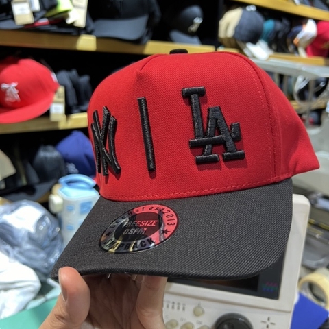 [56,5-59cm] Nón CUSTOM truckercap SÂU ĐẦU vải đỏ vành đen chất lượng cao fom sâu đầu