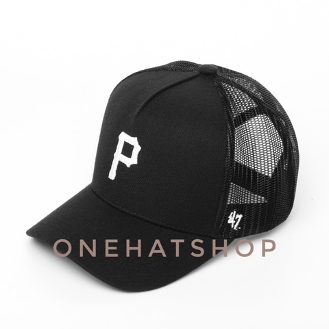 [56-58,5CM] Nón truckercap fom vuông sâu đầu logo P lưới thoáng mát chất lượng cao