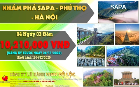 KHÁM PHÁ SAPA - PHÚ THỌ - HÀ NÔI 4N3D