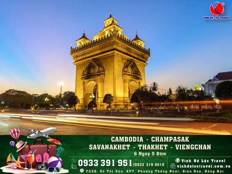 CAMBODIA - CHAMPASAK - SAVANAKHET - THAKHET - VIENGCHANG 6N5D