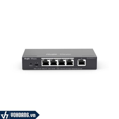 Ruijie RG-ES205GC-P | Switch/Hub 4 Port PoE+ Giải Pháp Cấp Nguồn Camera, Điện Thoại IP