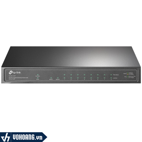 TP-Link TL-SG1210P | Switch 10 Port Gigabit với 8 Cổng PoE+ Tổng Công Suất 63W Dùng Cho WiFi, Camera