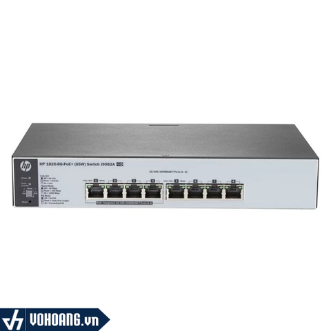 HPE OfficeConnect 1820 8G PoE+ (65W) Switch - J9982A | 8 Cổng Gigabit Với 4 Cổng PoE Tổng 65W