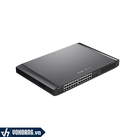 Ruijie RG-ES226GC-P | Switch/Hub 370W Gồm 24 Port PoE+ Với 2 Cổng Gigabit SFP uplink