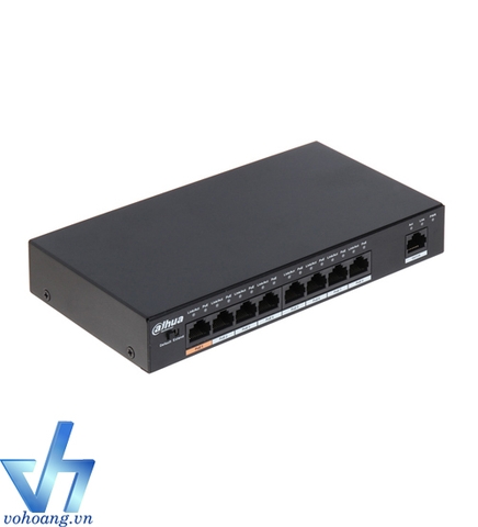 Dahua PFS3009-8ET-96 | Switch 8 Port Poe + 1 Port Up Link Chuyên Dụng Cho Camera | Có Chống Sét 1KV