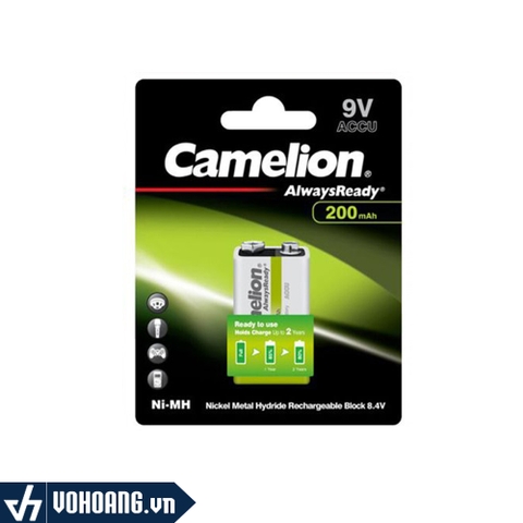 Camelion 200mAh | Pin Sạc 9V AlwayReady Chất Lượng Cao | Phân Phối Chính Hãng