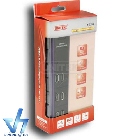 UNITEK Y-2152 HUB USB 2.0 6 cổng, tốc độ 480Mbps