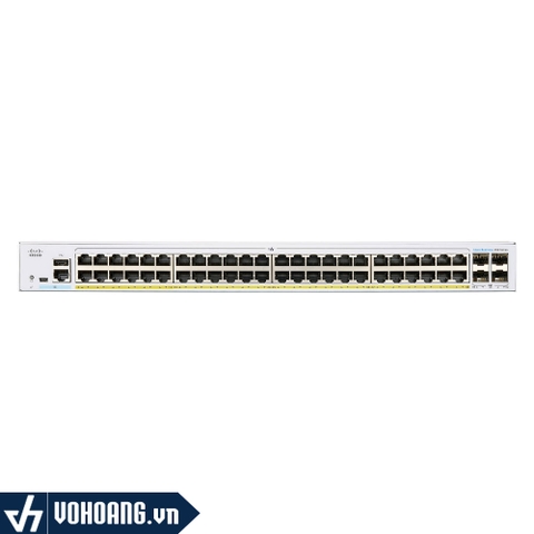 Cisco CBS250-48P-4G-EU | Switch Thông Minh PoE 370W 48 Cổng Gigabit - Tích Hợp 4 Cổng 1G SFP
