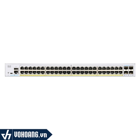 Cisco CBS350-48P-4X-EU | Switch Quản Lý PoE 370W 48 Cổng Gigabit - Tích Hợp 4 Cổng 10G SFP