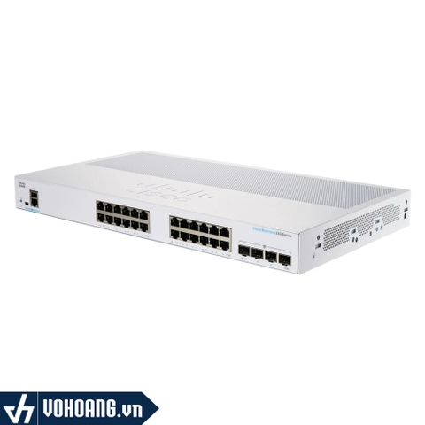 Cisco CBS250-24T-4G-EU | Switch Thông Minh Gigabit 24 Cổng - Tích Hợp 4 Cổng 1G SFP