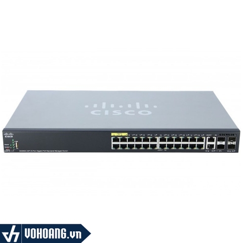 Cisco SG350X-24-K9 | Switch Thông Minh Gigabit 24 Cổng - Tích Hợp 2 Cổng 10G SFP Và 2 Cổng SFP+