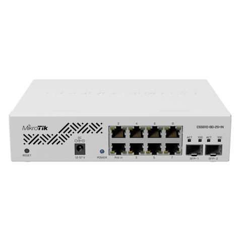Mikrotik CSS610-8G-2S+IN | Switch Chuyển Mạch 8 Cổng Gigabit và 2SPF+ 10G