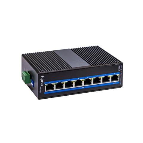 Cudy IF1008P | Switch PoE Công Nghiệp 240W Vỏ Nhôm, Nguồn Dự Phòng Kép
