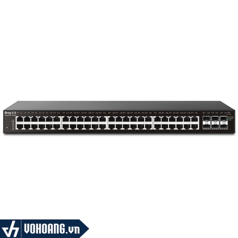 Draytek VigorP2540xs | Switch PoE 48 Cổng Gigabit Công Suất 400W - 6 Cổng 10G SFP