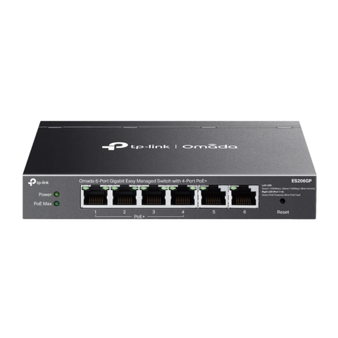 TP-Link Omada ES206GP | Switch 6 cổng Gigabit Easy Managed với 4 cổng PoE+