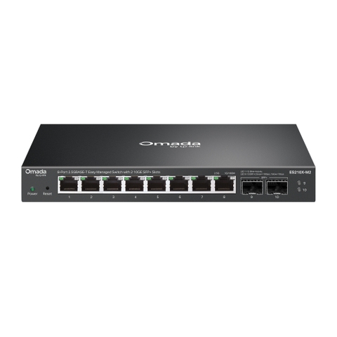 TP-LINK Omada ES210X-M2 | Switch 8 Cổng 2.5G Quản Lý Cloud Với 2 Khe Cắm SFP+ 10GE