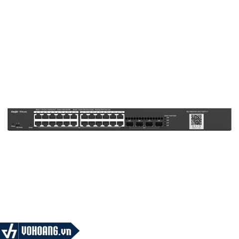 Ruijie RG-NBS3100-24GT4SFP-P | Switch 28 Port PoE/PoE+ Gigabit Layer 2 Hỗ Trợ Cloud Quản Lý