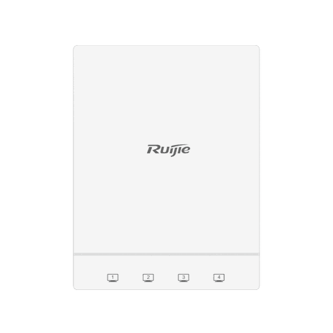 Ruijie RG-AP180 Wall | Điểm Truy Cập Wi-Fi6 Gắn Tưởng Có 4 Cổng LAN Gigabit