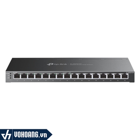 TP-Link SG2016P | Switch PoE 16 Cổng Gigabit Quản Lý Thông Minh - Hỗ Trợ 8 Cổng PoE