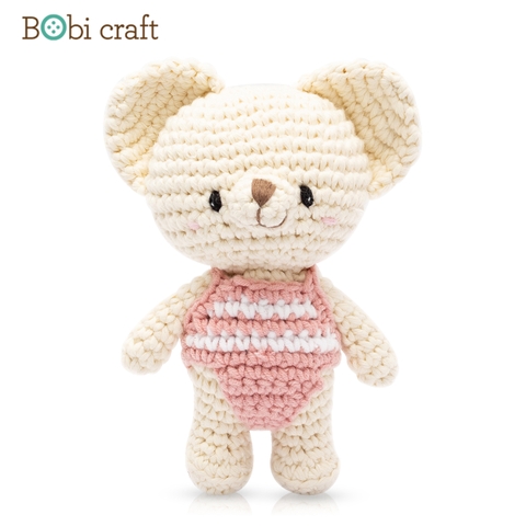 Thú bông len Bobicraft - Gấu Lizzie Nhí - Đồ bơi - Đồ chơi an toàn Quà tặng bé
