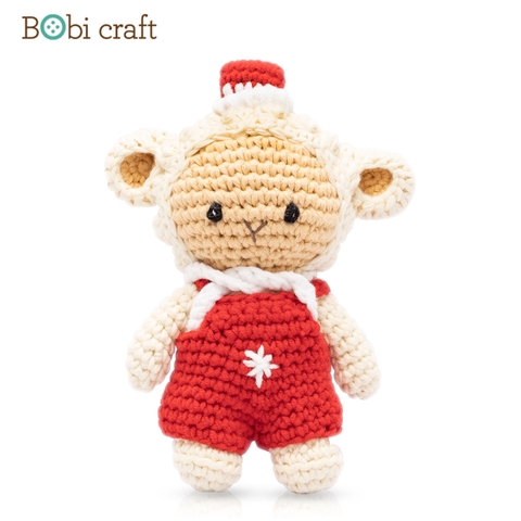 Thú bông len Bobicraft - Cừu Barbra Nhí - Noel - Đồ chơi an toàn Quà tặng bé