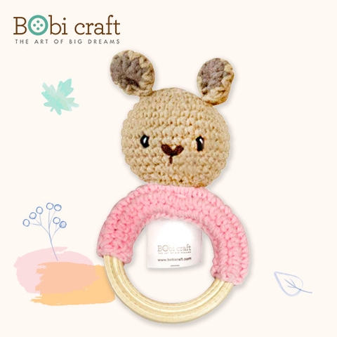 Thú bông len Bobicraft - Vòng lục lạc Karo - Đồ chơi an toàn Quà tặng bé