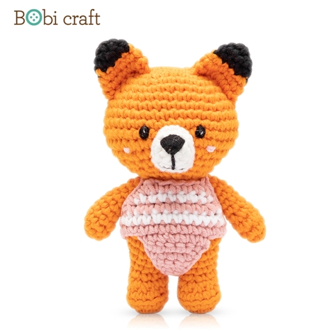Thú bông len Bobicraft - Cáo Foxxie Nhí - Đồ bơi - Đồ chơi an toàn Quà tặng bé