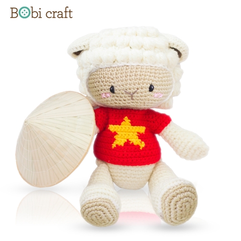 Thú bông len Bobicraft - Cừu Barbra Việt Nam - Đồ chơi an toàn Quà tặng bé