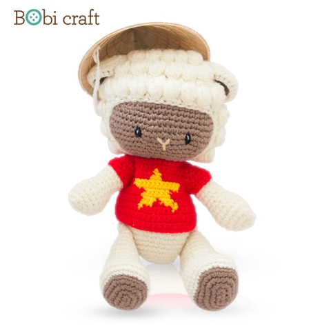 Thú bông len Bobicraft - Cừu Poppy Việt Nam - Đồ chơi an toàn Quà tặng bé