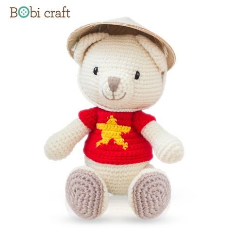 Thú bông len Bobicraft - Gấu Bobbie Việt Nam - Đồ chơi an toàn Quà tặng bé
