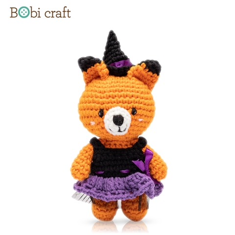 Thú bông len Bobicraft - Cáo Foxxie Halloween Nhí - Đồ chơi an toàn Quà tặng bé