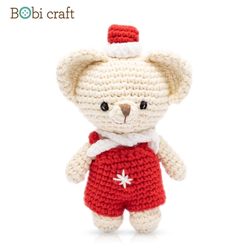 Thú bông len Bobicraft - Gấu Bobbie Nhí - Noel - Đồ chơi an toàn Quà tặng bé