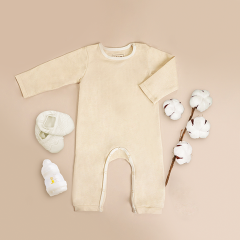 Quần áo trẻ em Bobicraft - Romper bé trai tay dài nút vai - Cotton hữu cơ organic an toàn