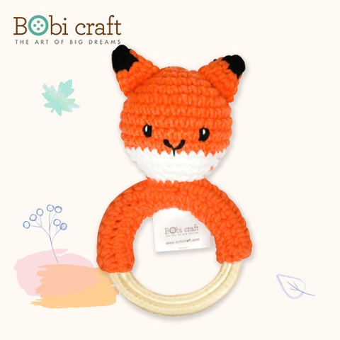 Thú bông len Bobicraft - Vòng lục lạc Foxxie - Đồ chơi an toàn Quà tặng bé