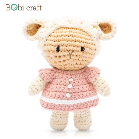 Thú bông len Bobicraft - Cừu Barbra Nhí - Đồ chơi an toàn Quà tặng bé
