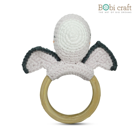 Thú bông len Bobicraft - Vòng lục lạc khủng long bay Pterano - Đồ chơi an toàn Quà tặng bé