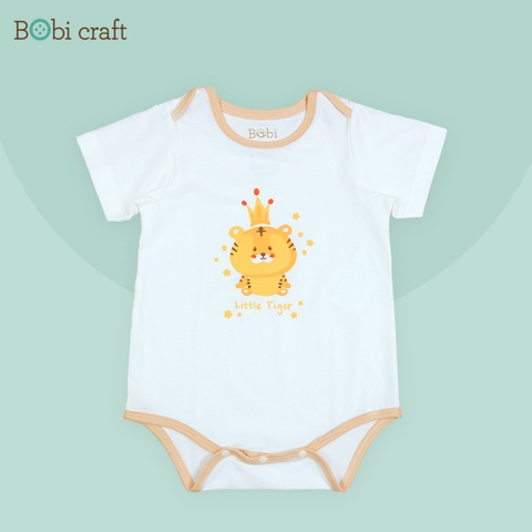 Quần áo trẻ em Bobicraft - Bộ đồ liền thân bodysuit Romper bỉm hổ bé trai bé gái - Cotton hữu cơ organic an toàn