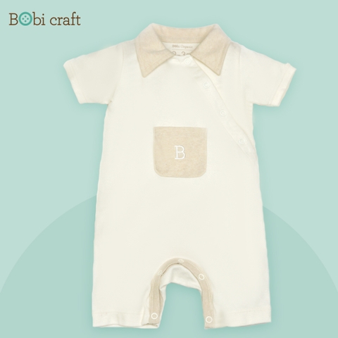 Quần áo trẻ em Bobicraft - Romper bé trai nẹp xéo - Cotton hữu cơ organic an toàn