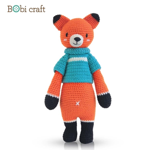 Thú bông len Bobicraft - Cáo Fennis đứng L - Đồ chơi an toàn Quà tặng bé
