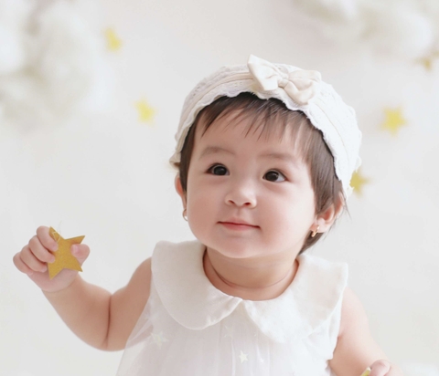 Quần áo trẻ em Bobicraft - Băng đô ren - Cotton hữu cơ organic an toàn